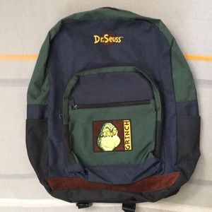 Vintage Grinch Dr Seuss Backpack